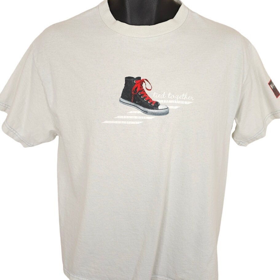 Vintage AIDS Walk T Shirt Mens Size Large Blue Y2K Las Vegas