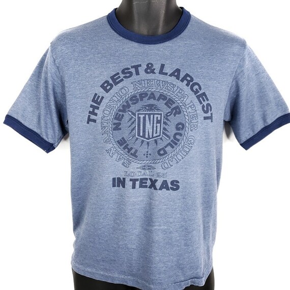 San Antonio Newspaper Guild T Shirt Vintage 80s Lo