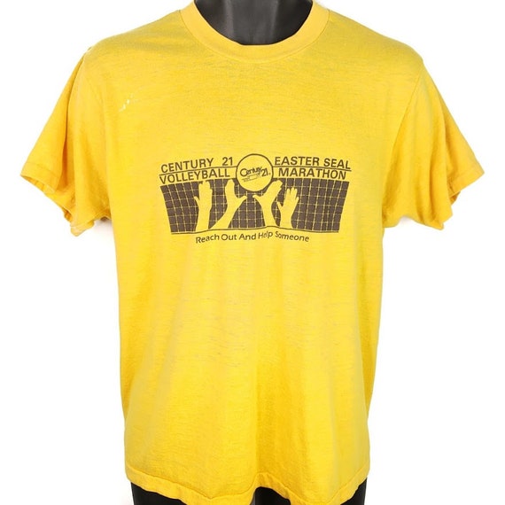 Easter Seal Volleyball Marathon T Shirt Vintage 80