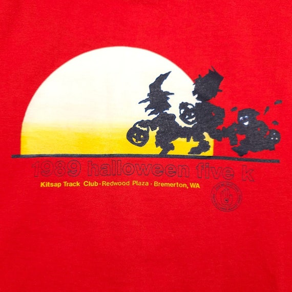 Vintage Halloween 5K Run T Shirt Mens Size Large … - image 2