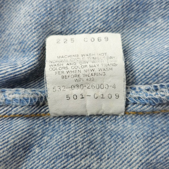 Vintage Levis 501 Acid Wash Jeans Mens Size 30x26… - image 8
