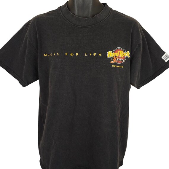 Vintage Hard Rock Cafe T Shirt Mens Size Large Black Y2K Orlando
