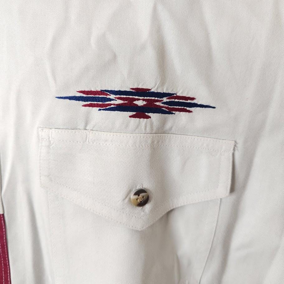 Chemise de cowboy brodée à motif rose pour homme, chemise western à