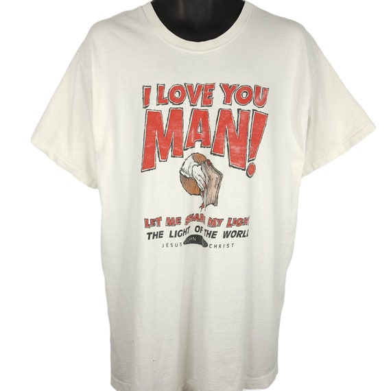 I Love You Man Christian T Shirt Vintage 90s Jesus Christ - Etsy