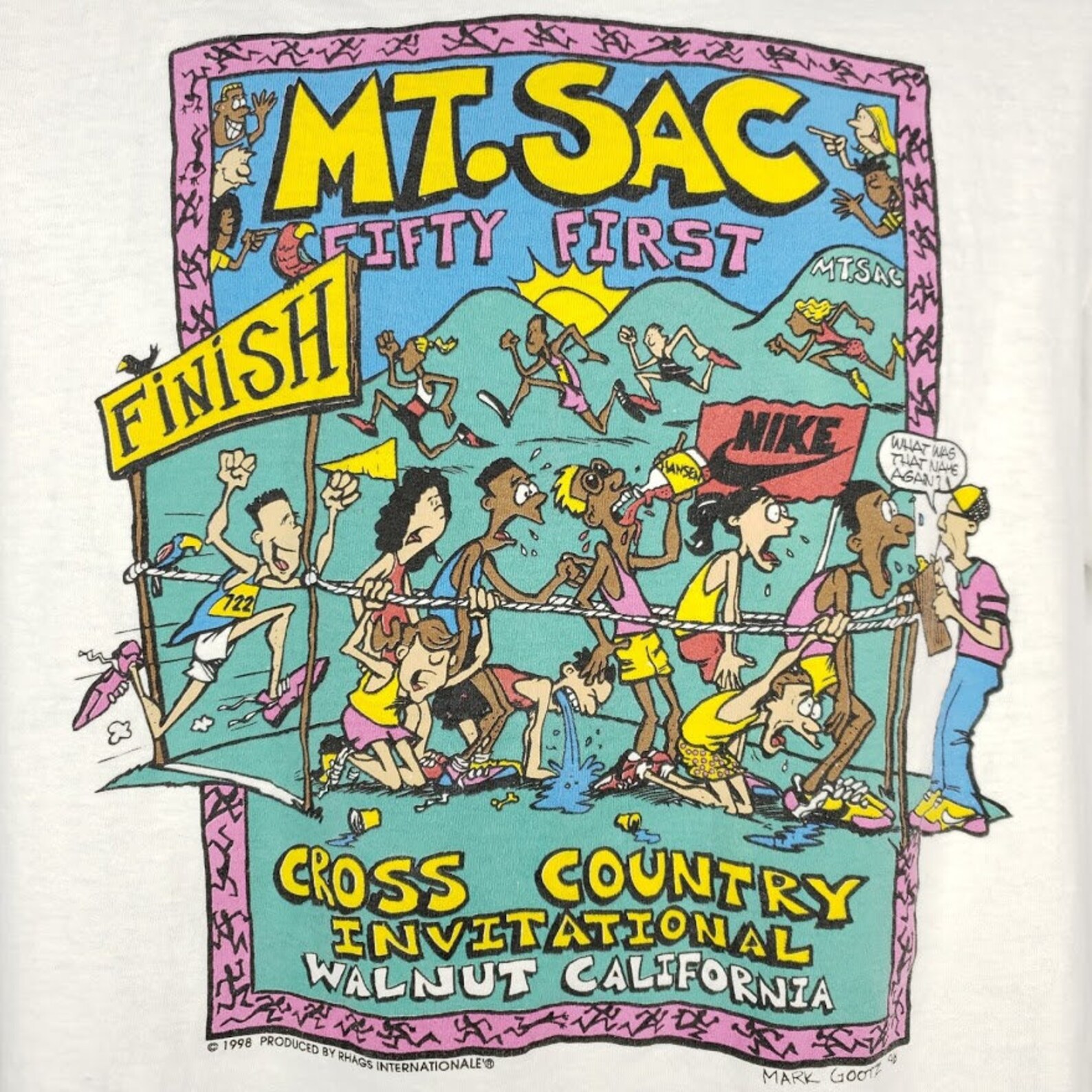 Mt SAC Cross Country Invitational T Shirt Vintage 90s Running Etsy