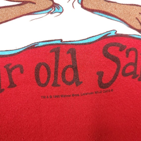Taz Christmas Sweatshirt Vintage 90s Santa Claus … - image 5