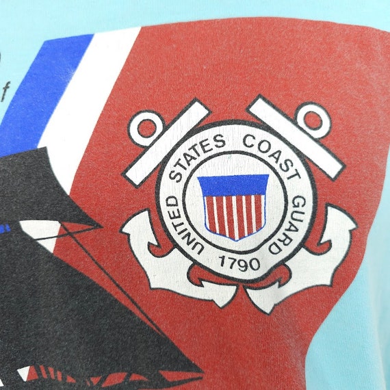 Vintage Coast Guard T Shirt Mens Size Small Bicen… - image 3