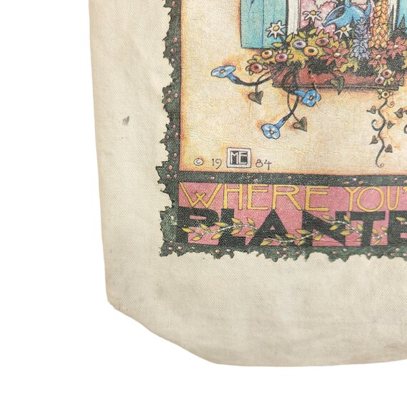 Mary Engelbreit Canvas Tote Bag Vintage 80s 1984 … - image 2