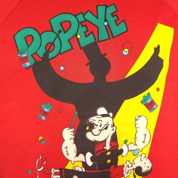 Popeye Olive Oyl Sweatshirt Vintage 80s Magician Levitation I Yam 