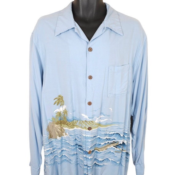 Vintage Diamond Head Hawaiian Shirt Mens Size Large Blue Long Sleeve Made  in USA - Etsy Israel