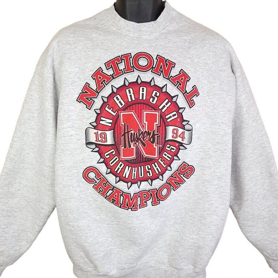 Nebraska Huskers Sweatshirt Vintage 90s 1994 Corn… - image 1