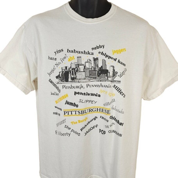 Vintage Pittsburghese T Shirt Mens Size Large Y2K… - image 1