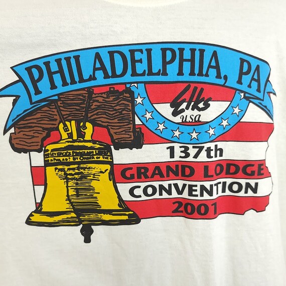 Philadelphia Elks T Shirt Vintage Y2K 2001 Grand … - image 2
