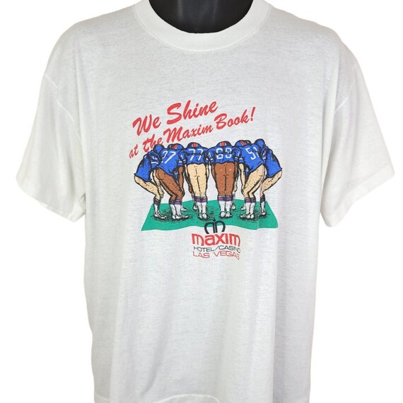 マキシム カジノ フットボール T シャツ ヴィンテージ 80 年代 90 年代  