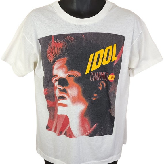 Billy Idol T Shirt Vintage 90s 1990 Charmed Life Tour Made Billy Idol T Shirt Vintage 90s 1990 Charmed Life Tour Made