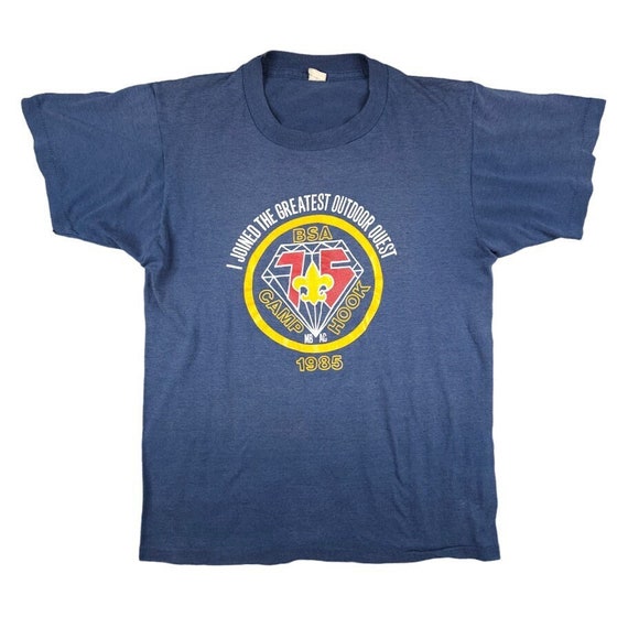 Vintage Camp Hook Summer Camp T Shirt Mens Size S… - image 1