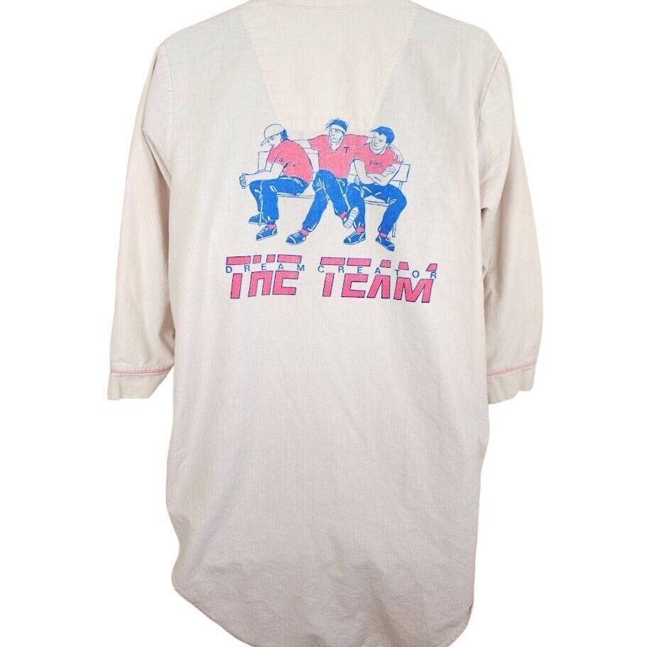 Vintage Esleep Pajamas Womens Size Medium Pink 80s 90s Sleep Shirt