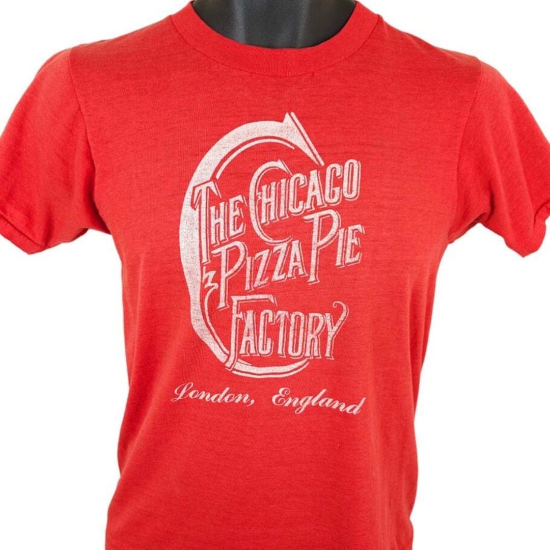 Chicago Pizza Pie Factory T Shirt Mens Size XS Vintage 70s 80s London England Rib Shack Etsy