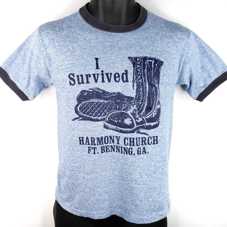 Harmony Church Fort Benning T Shirt Vintage 80s US Army Boot Etsy