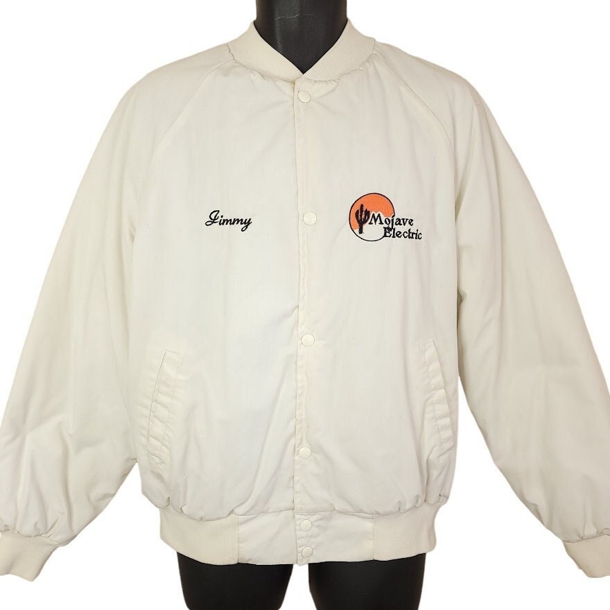 Mojave Electric Bomber Jacket Vintage 90s Las Vegas Made In USA Mens Size Large