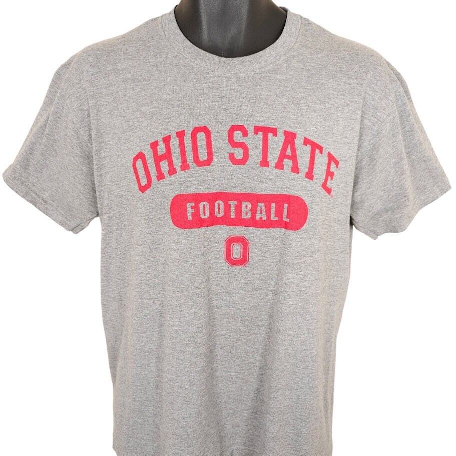 Vintage Ohio State Buckeyes T Shirt Mens Size Medium Gray Y2K Jim