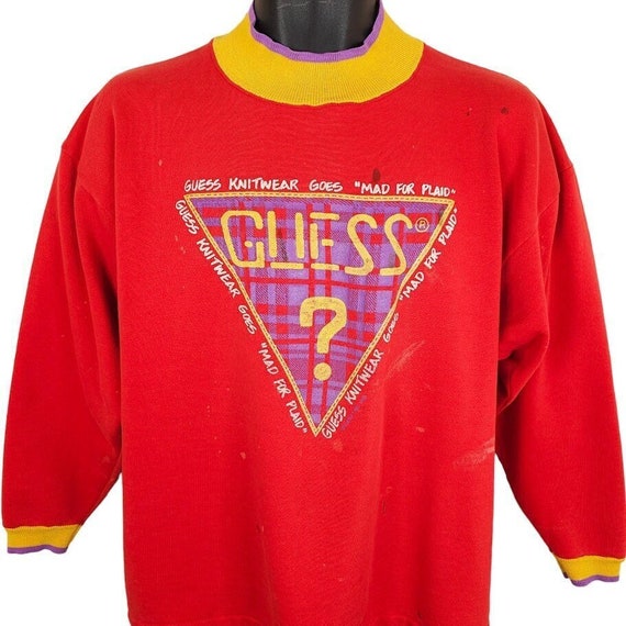 Vintage GUESS Sweatshirt Mens Size Small 80s Geor… - image 1