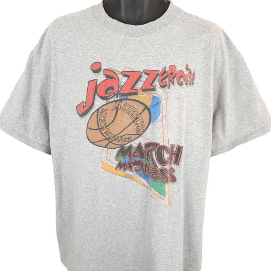 Jazzercise March Madness T Shirt Mens Size XL Vintage 90s Y2K