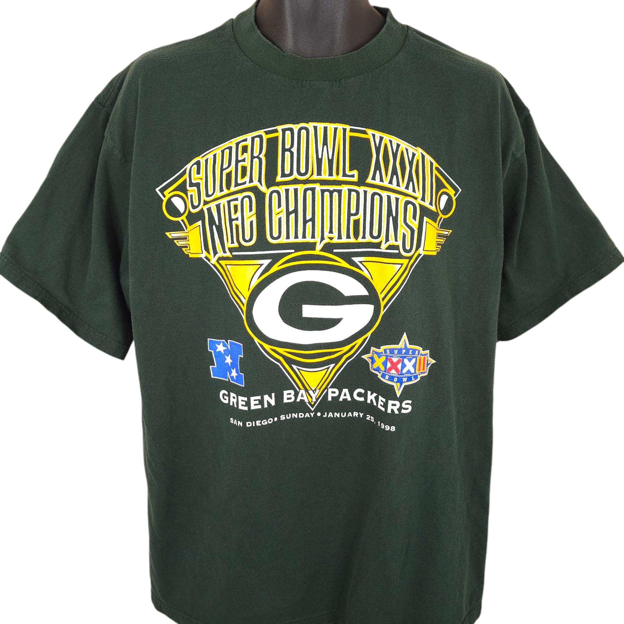 Vintage Green Bay Packers T Shirt Mens Size XL Green 90s NFL