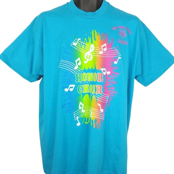 Honor Choir T Shirt Vintage 90s Tom Williams Tigers Middle School Made In USA Mens Size XL