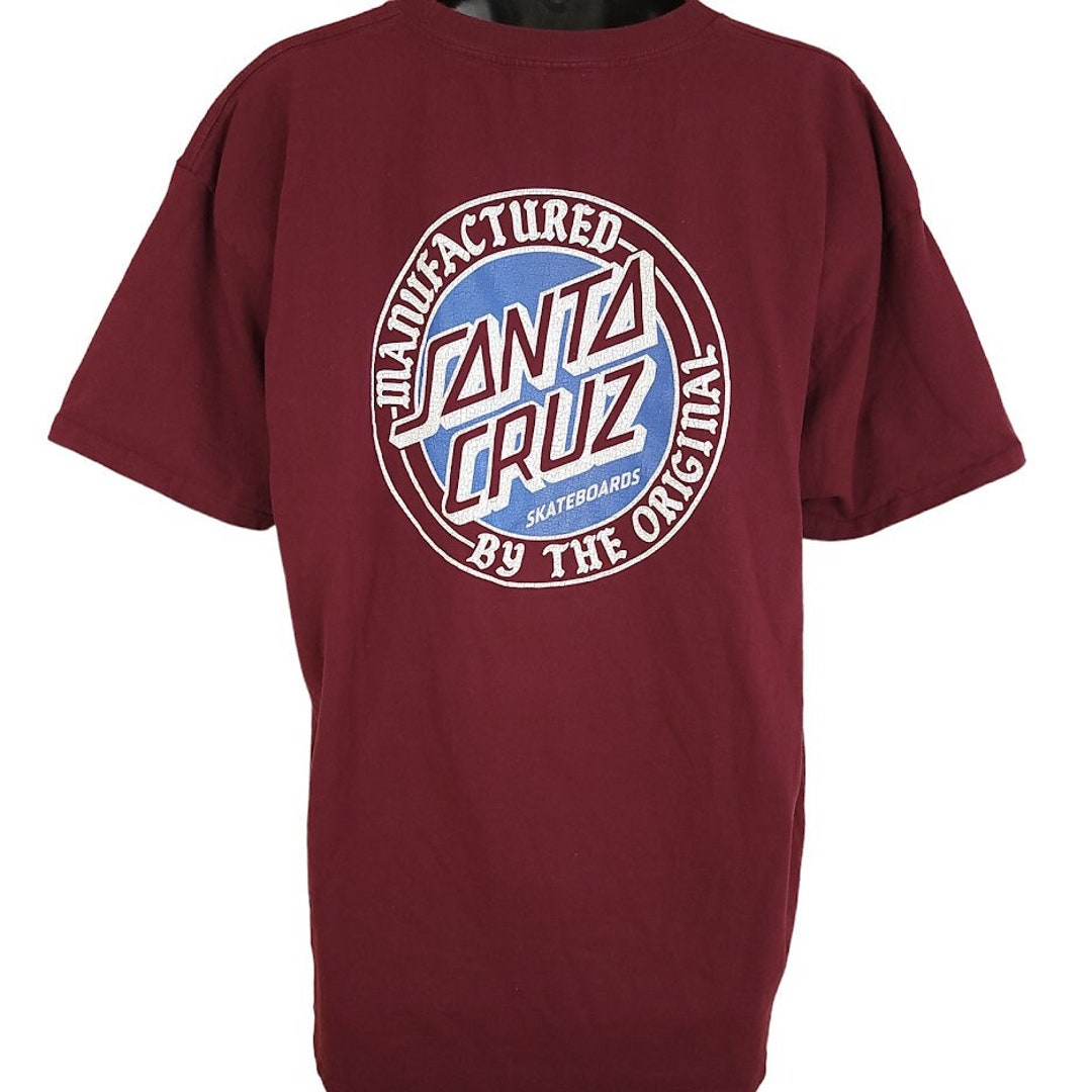 SANTA CRUZ Surf Skate T-shirt, Men's M size cotton gray type Vintage Second Hand