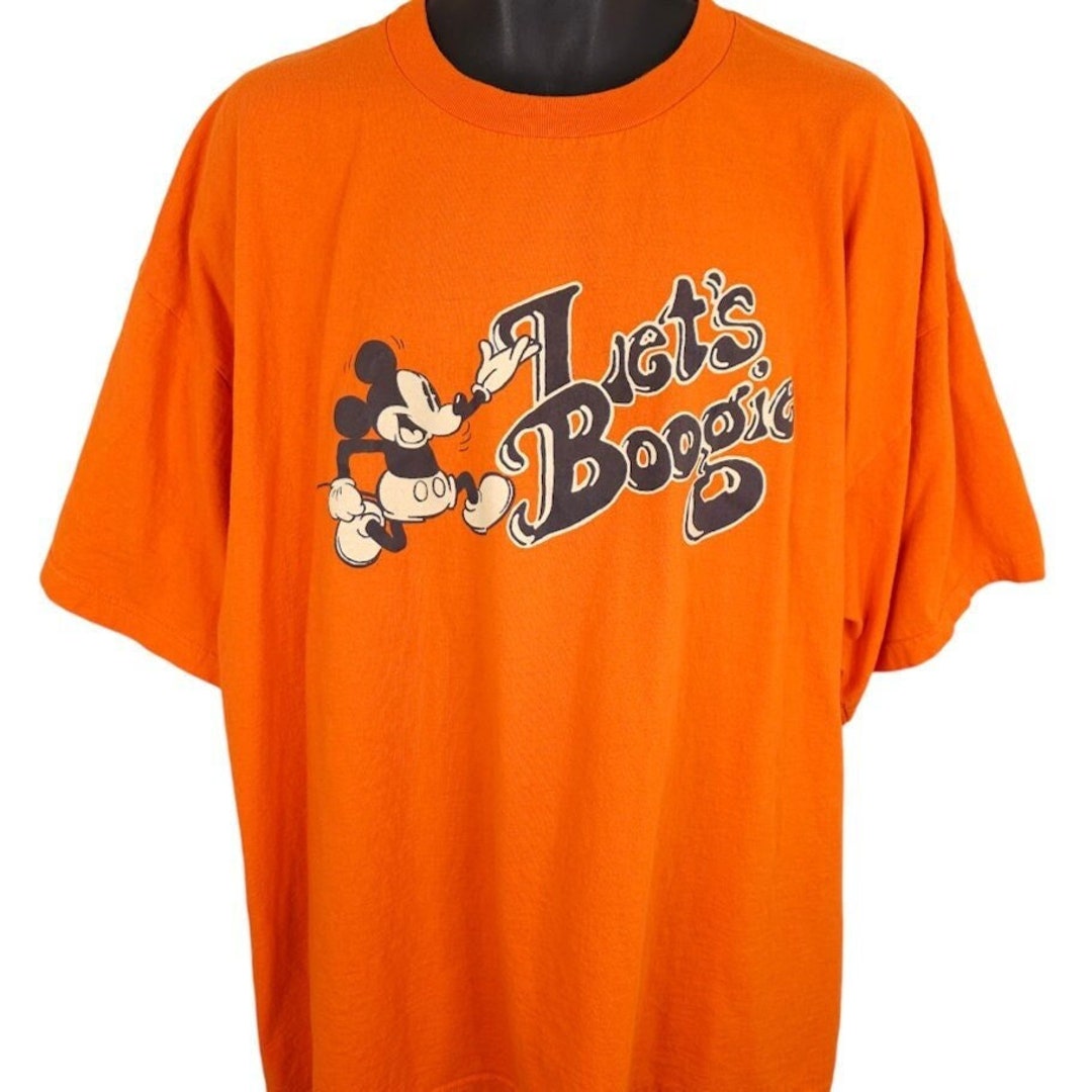 ヴィンテージ ミッキーマウス Tシャツ メンズ サイズ 3XL オレンジ