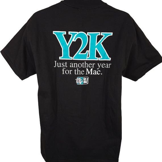 Buy Vintage Apple Mac Y2K T Shirt Mens Size Large Black 90s Just  