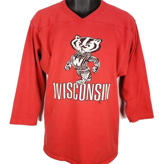 Wisconsin Badgers Sweatshirt Vintage 80s Jersey NC