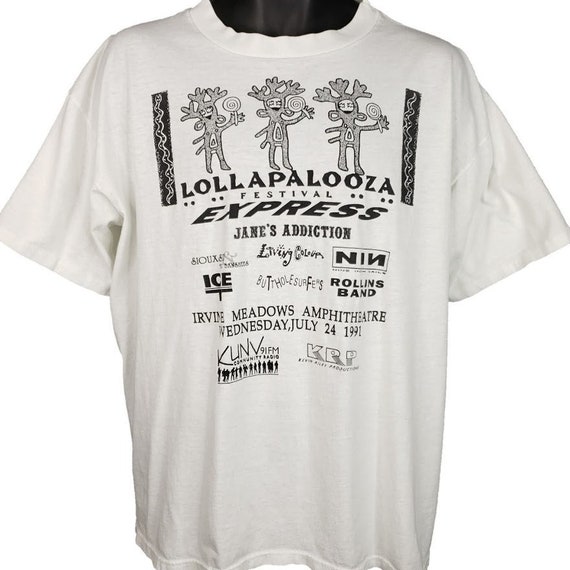 Lollapalooza Festival T Shirt Vintage 90s 1991 Jan