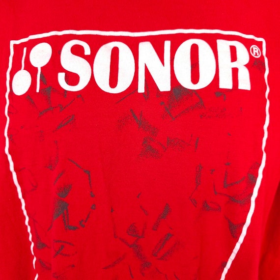 Sonor Drums T Shirt Mens Size Large Vintage 80s 9… - image 2