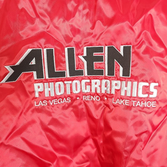 Allen Photographics Satin Bomber Jacket Vintage 8… - image 4