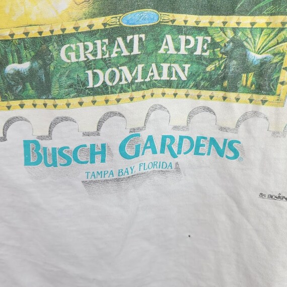 Myombe Reserve Busch Gardens T Shirt Vintage 90s Great Ape Domain Gorilla Made In USA Mens Size XL View 3