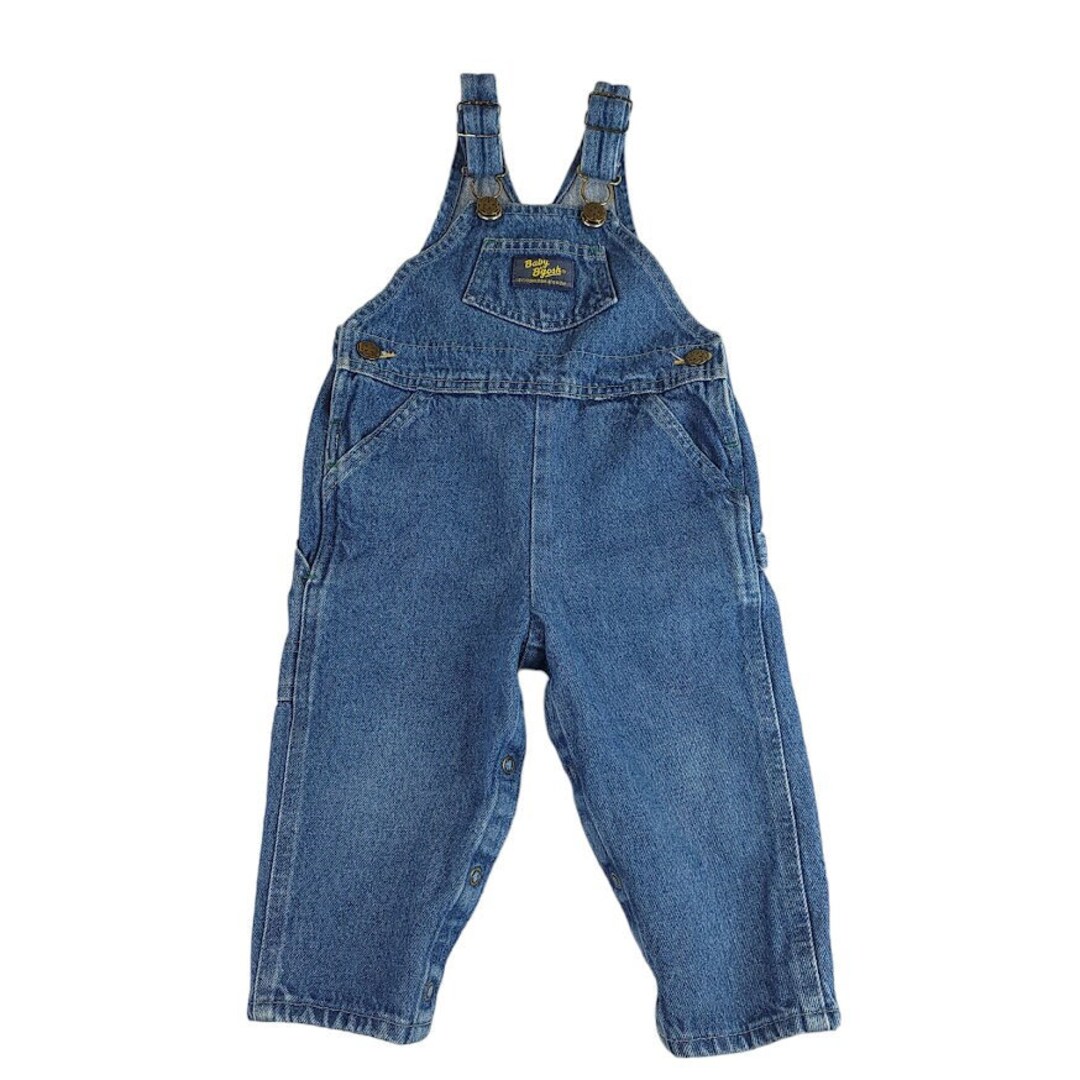 Oshkosh Baby B'gosh Denim Overalls Vintage 80s Carpenter Style