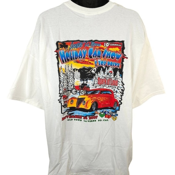 Holiday Car Show T Shirt Mens Size 3XL Vintage Y2K 2007 Cruisin La