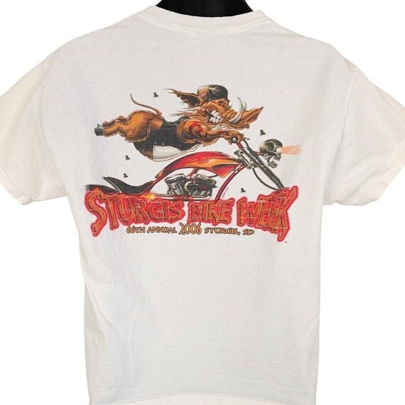 Vintage Sturgis T Shirt Mens Size Large White Y2K 2006 Bike Week