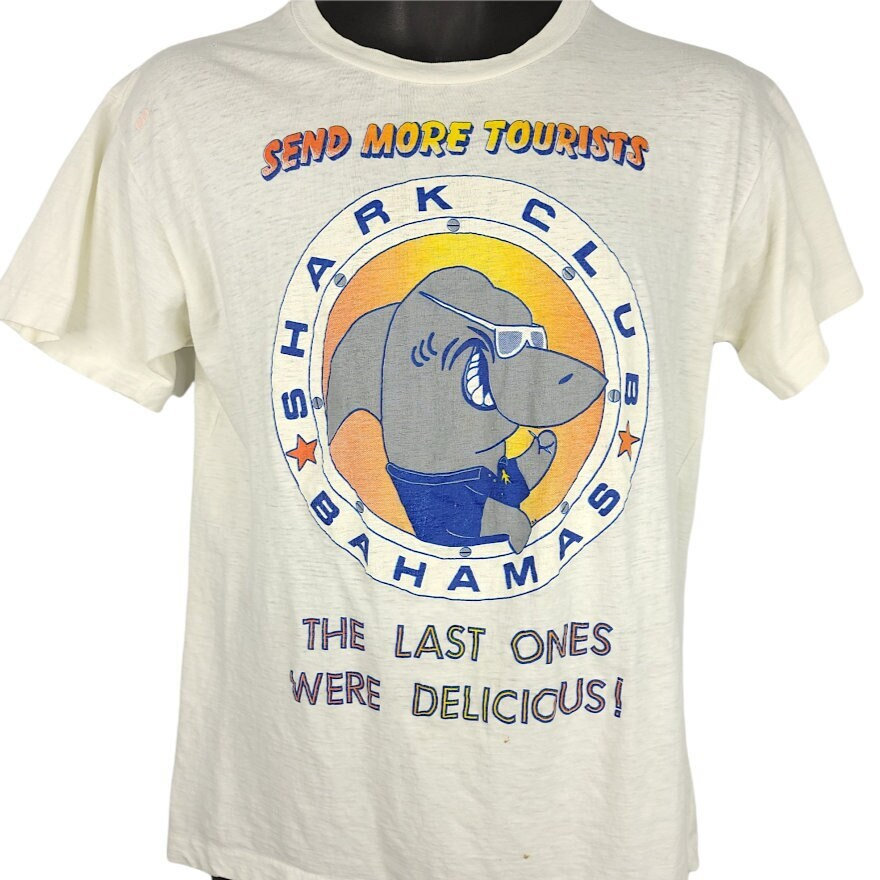 シャークアタックTシャツ ヴィンテージ 80年代 バハマ シャーククラブ 