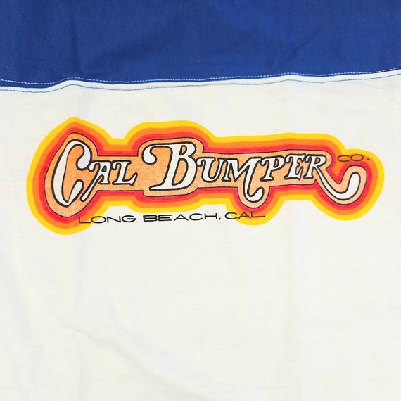 Vintage Cal Bumper T Shirt Mens Size Small Blue 8… - image 4