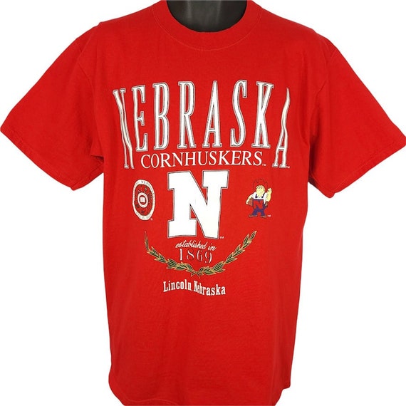 Nebraska Huskers T Shirt Vintage 90s Cornhuskers NCAA Made in USA 