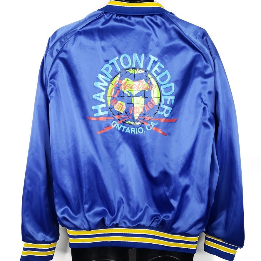 hampton-tedder-electric-satin-bomber-jacket-vintage-80s-high-etsy