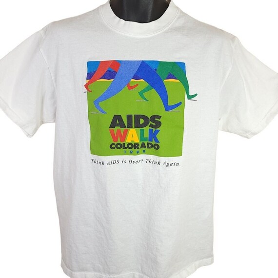 AIDS Jersey T-Shirt Tシャツ vintage 80s SUICIDAL TENDENCIES ONE WAY SYSTEM OLYMPIC
