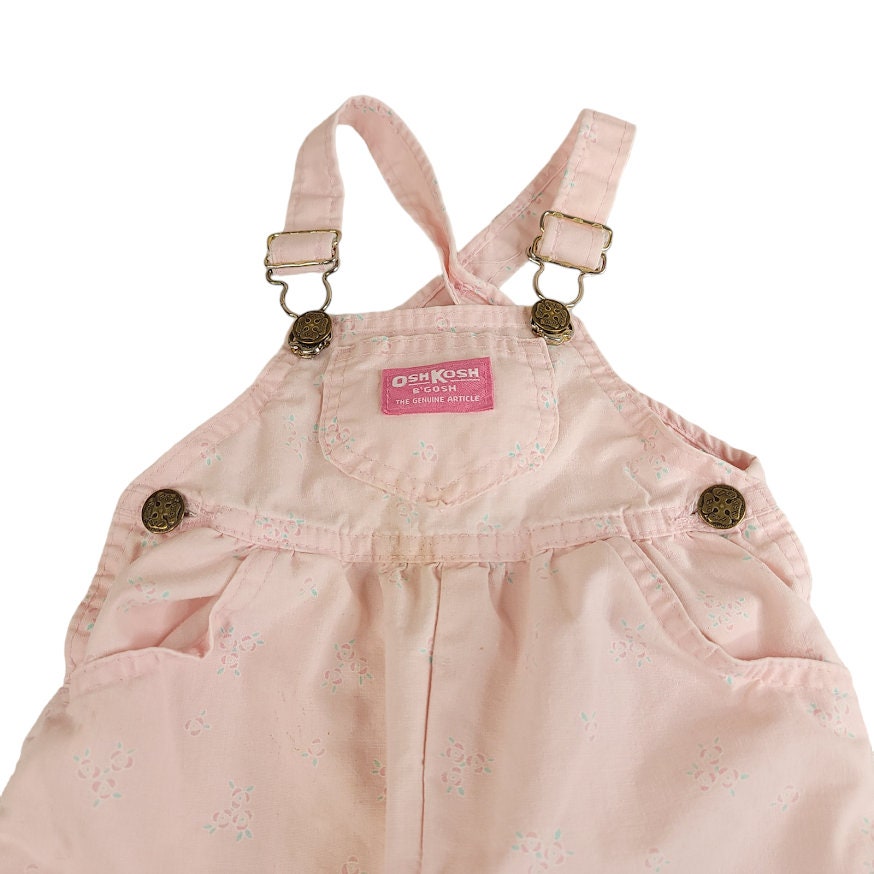 OshKosh☆ピンクロンパース　コーデュロイ　花柄　80年代　USA製　24М 477d65198c42f54859c65561f3bf30 ロンパース・カバーオール