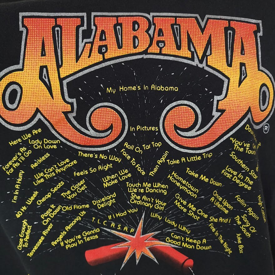 Alabama Band T Shirt Vintage 90s Country Comfort Tour 15 Alabama Band T Shirt Vintage 90s Country Comfort Tour 15