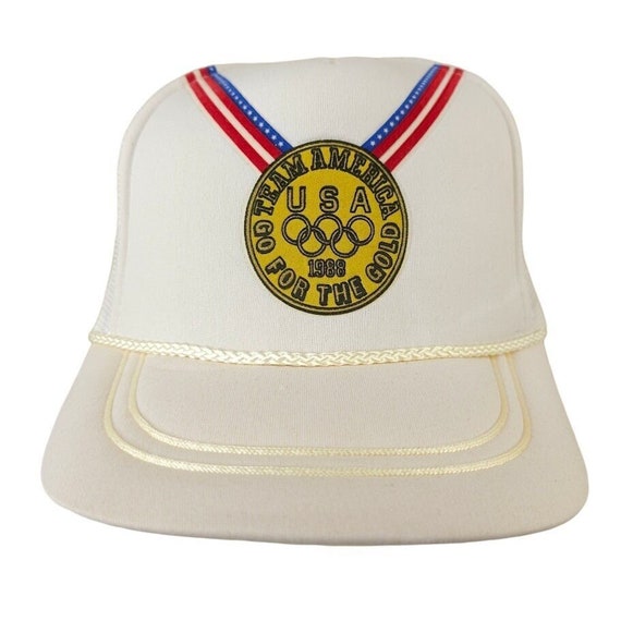 1988 Olympics Team America Trucker Hat Mens One S… - image 1
