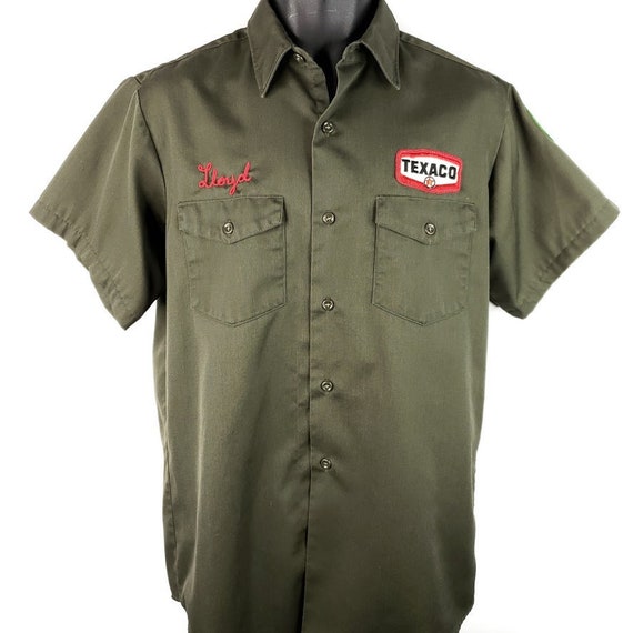 Texaco Uniform Shirt Vintage 60s Lloyd Lee Prest Chetopa Made | Etsy