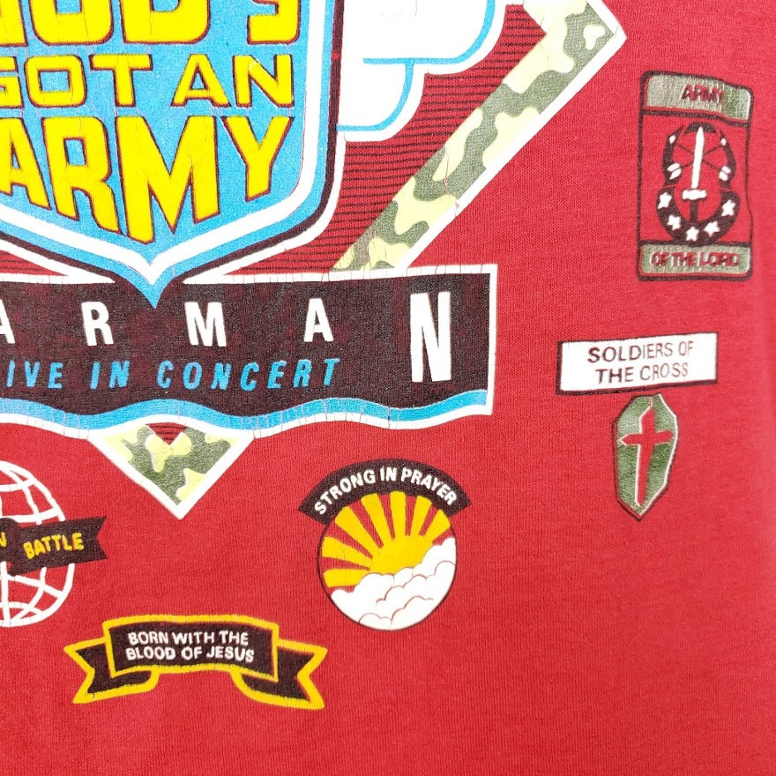 Carman Gods Got An Army T Shirt Vintage 90s Christian Concert Etsy